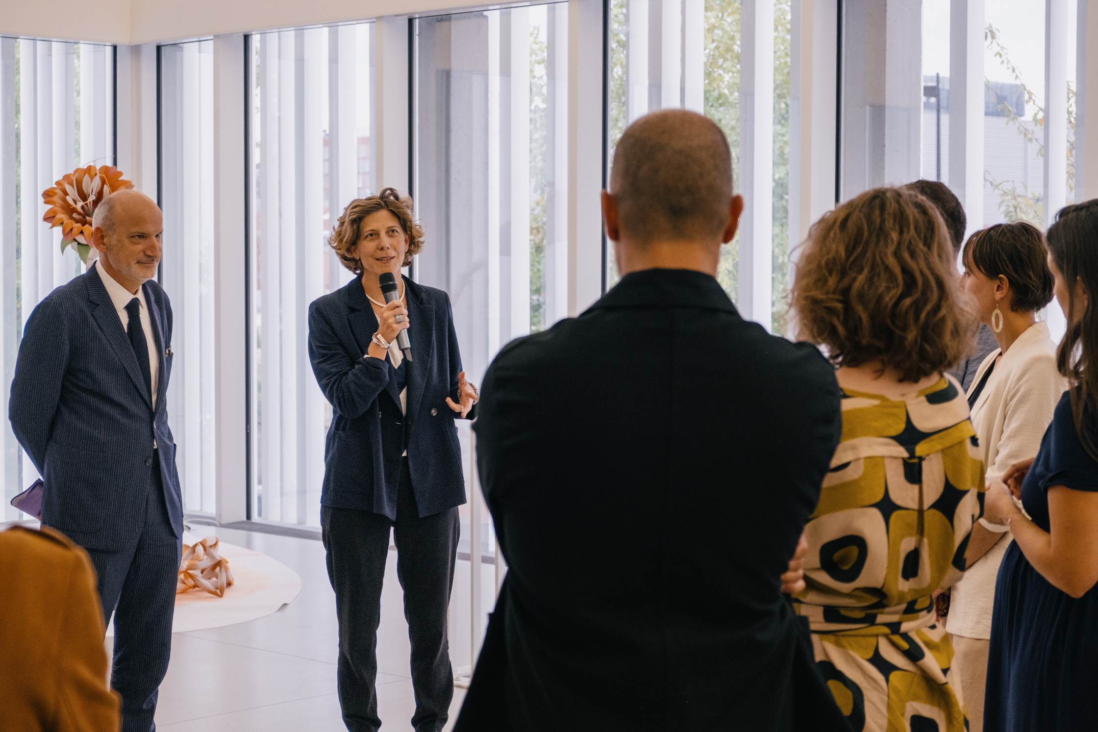 Pierre-Paul Zalio et Laure Confavreux Colliex inaugurent de l'exposition Entre-temps