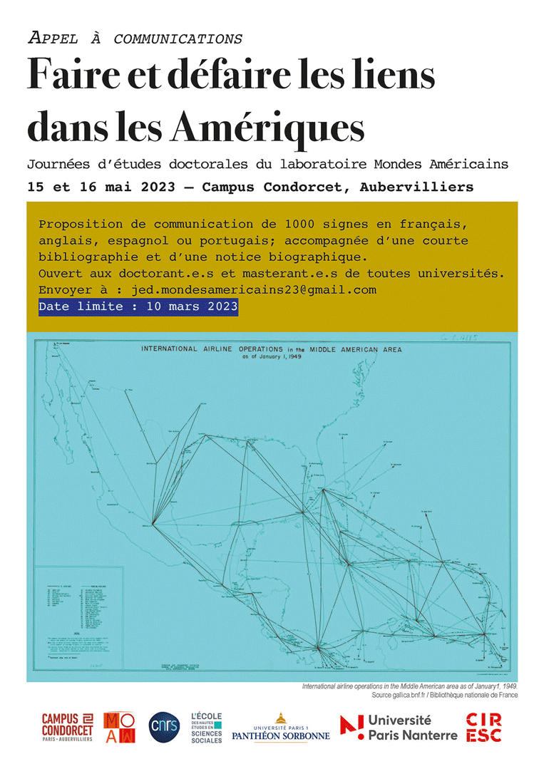 Appel à communications du laboratoire Mondes américains : « Faire et défaire les liens dans les Amériques » 