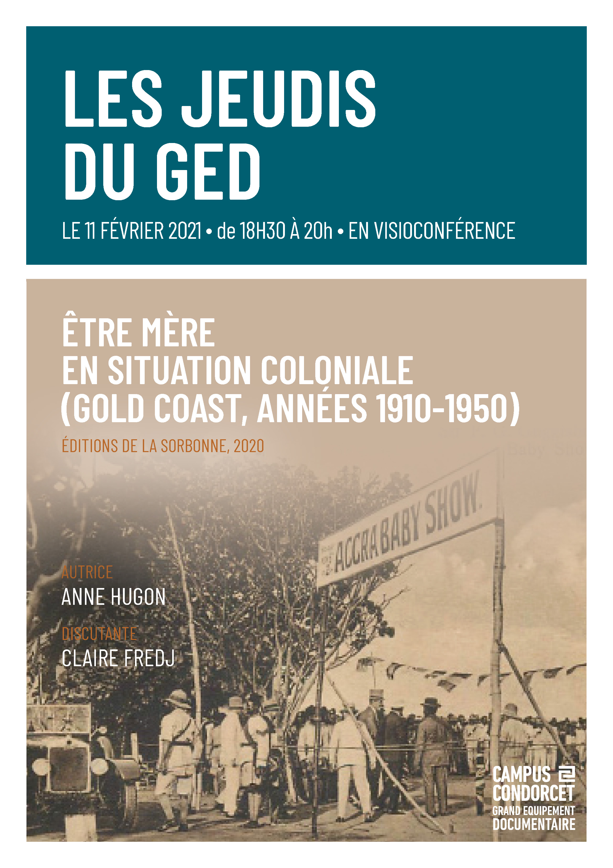 Jeudis du GED - Anne Hugon - "Être mère en situation coloniale (Gold Coast, années 1910-1950)"