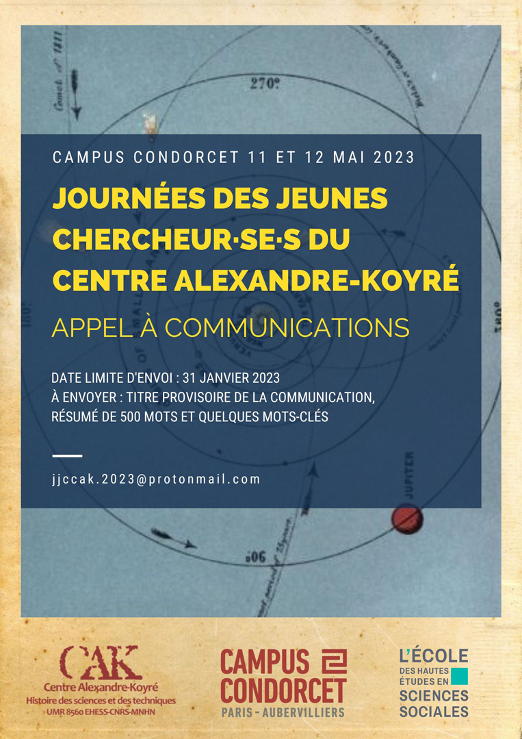 Journées des jeunes chercheur·se·s du Centre Alexandre-Koyré