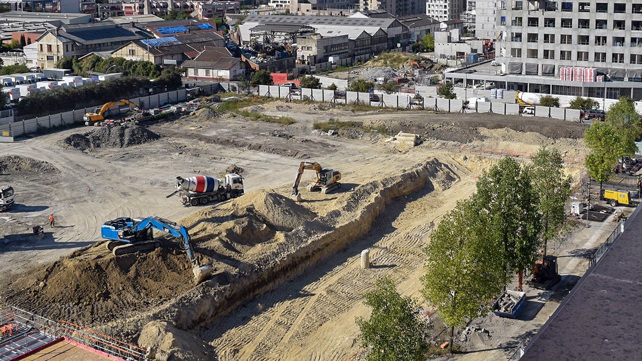 Le chantier de l'Humathèque en septembre 2018