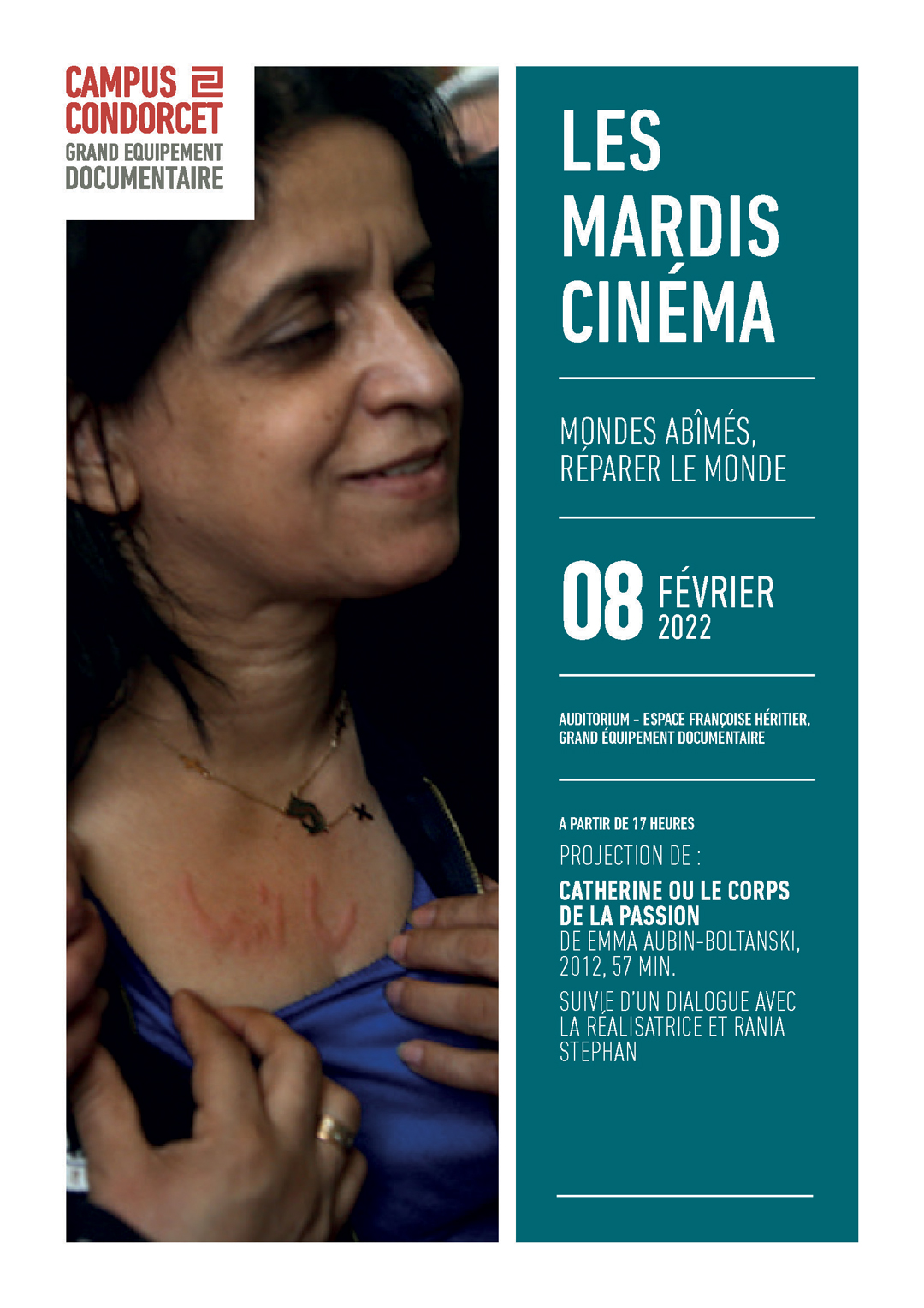 Affiche Mardis cinéma - Catherine ou le corps de la Passion / Emma Aubin-Boltanski, 2012,